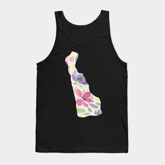 Delaware Silhouette Florals Tank Top by randomolive